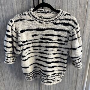 Ulla Johnson Hana Pullover in Zebra